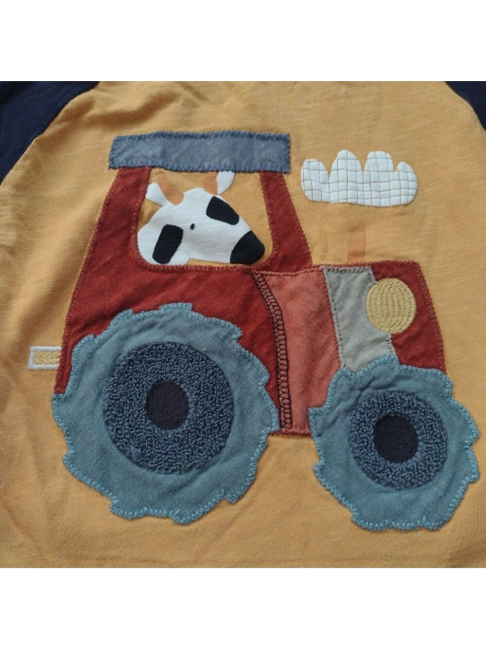Mini Boden Next Boys Long Sleeve Tops 3-4 Lot of 2 Lemur Farm Tractor Tees - Picture 6 of 8